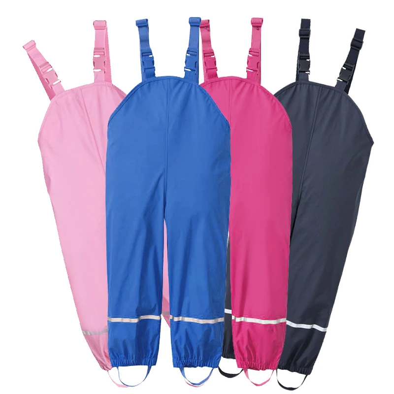 Брюки для девочек непромокаемые из ПУ кожи ветрозащитные спортивные Леггинсы