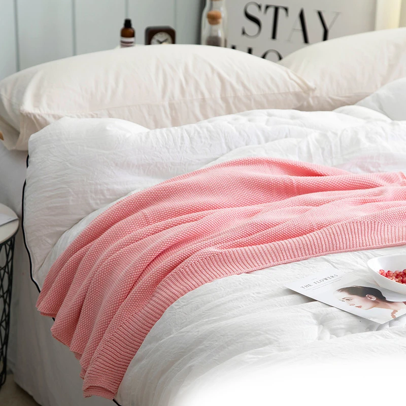 1 шт. мягкое вязаное одеяло 85x140 см | Дом и сад