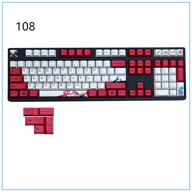 108 keys Карп keycap 108/130 клавиш PBT Вишневый профиль краситель-сублимированный MX Переключатель для механической клавиатуры keycap только keycap - Цвет: 108 keys