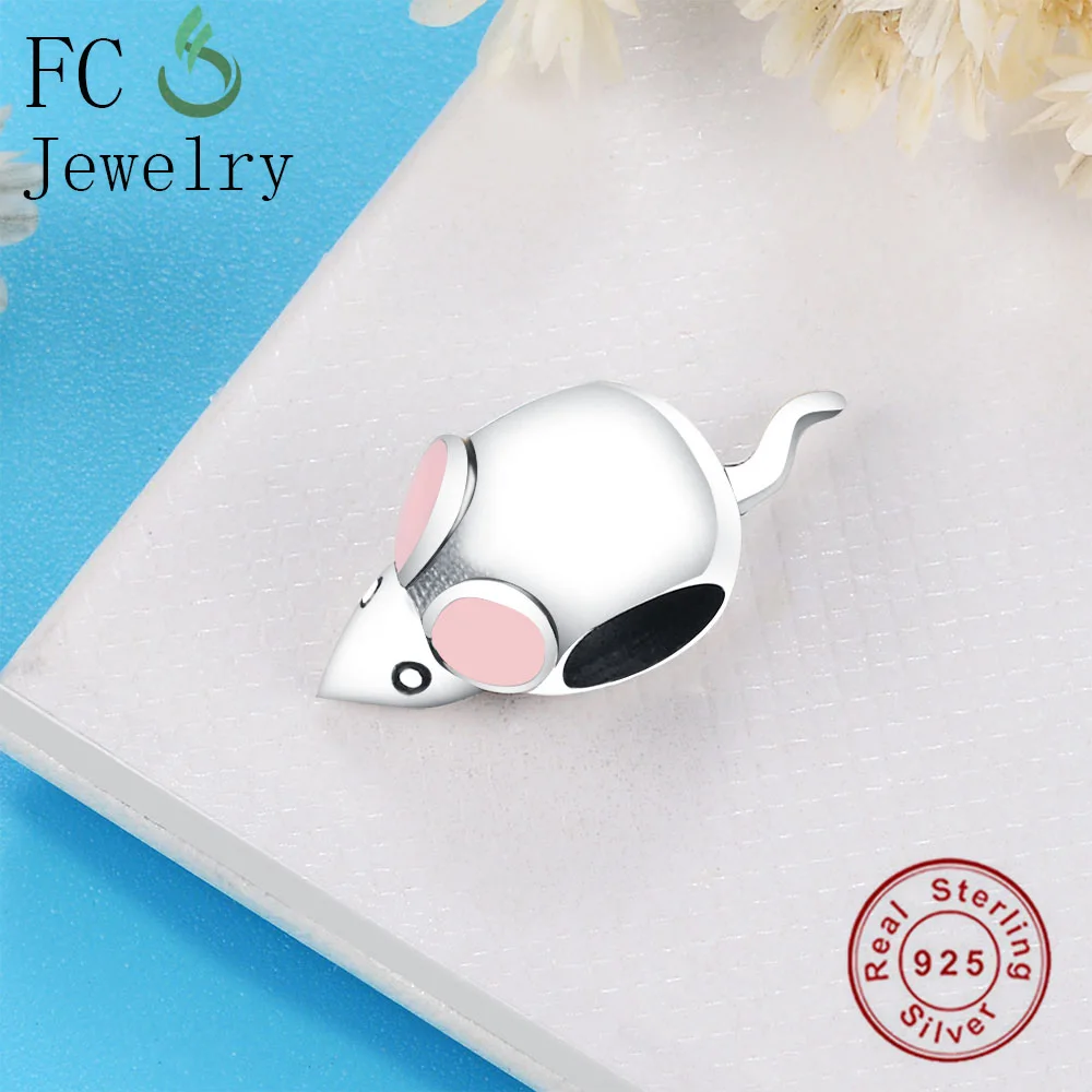 FC Jewelry подходит для оригинального BrandCharm браслета 925 пробы серебряные животные