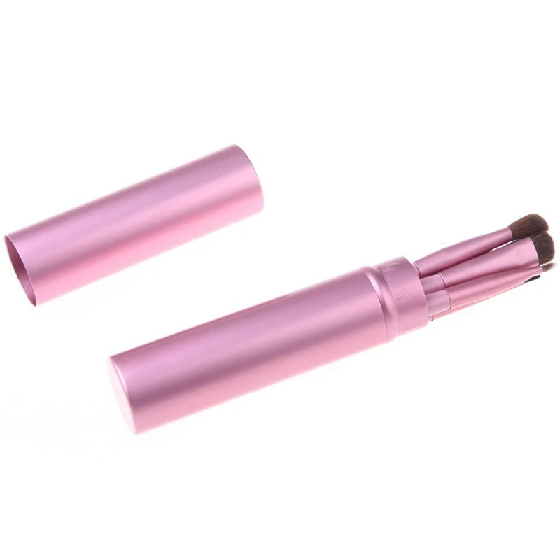 5 шт Кисть для макияжа Косметическая кисть Тени век с круглой трубкой (розовый) |