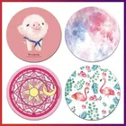 Симпатичный круглый коврик для мыши 20 см, мультяшный аниме резиновый раздвижной офисный силиконовый коврик для мыши, Аниме Коврик для мыши