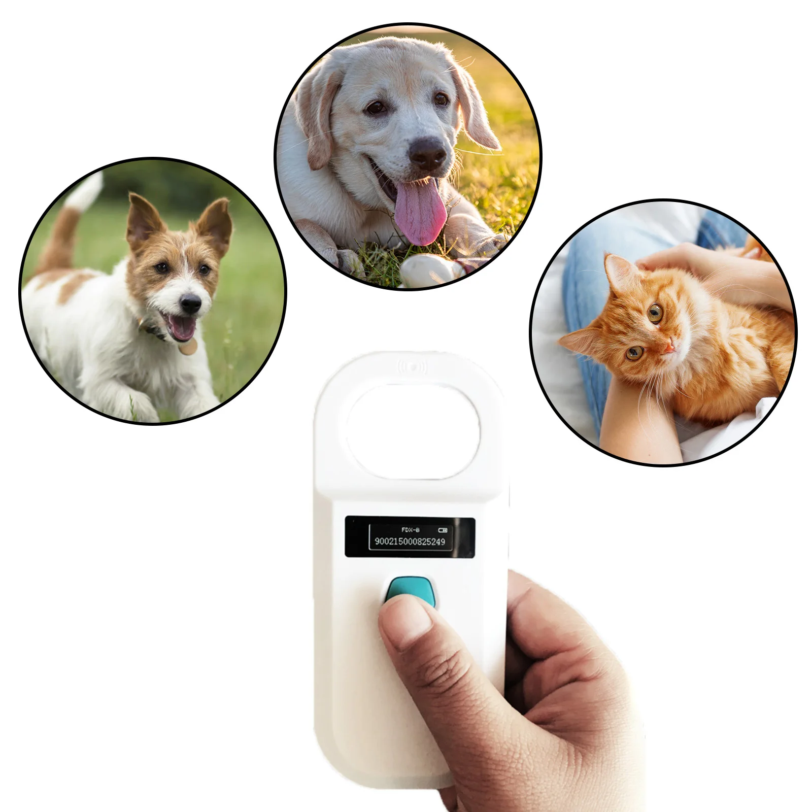 

Считыватель микрочипов животных, чип ISO, портативный сканер для домашних животных, собак, кошек, 134,2 кГц для стеклянных бирок Rfid/бирка для кро...