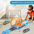 Модель гоночного трека с двумя колесами, скоростной трюк, самодельный набор, катапульта, трек для мальчиков и девочек, гоночная игрушка, детский подарок