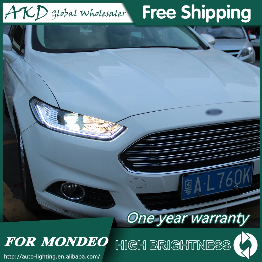 Фары для автомобиля Ford Mondeo Fusion 13-17 DRL дневные ходовые огни Светодиодный Биксеноновая лампа Противотуманные фары, аксессуары для автомобиля