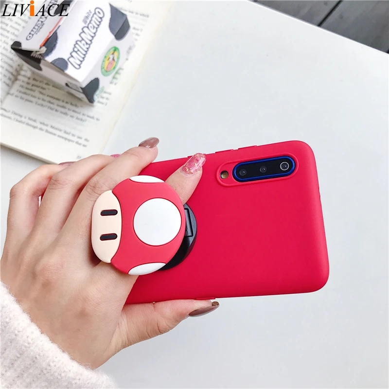3D Silicone Cartoon Phone Holder Case for Samsung galaxy note 20 ultra Galaxi note 10 plus note 9 note 8 5 stand back cover images - 6