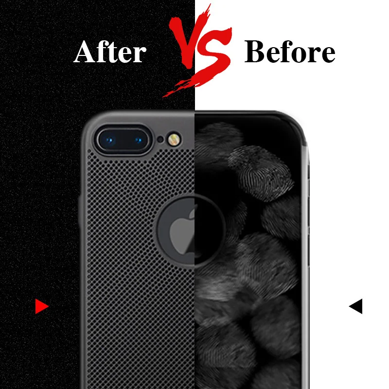 Ультратонкий Роскошный чехол для телефона iPhone 6 6s 7 8 Plus с отверстиями рассеивания