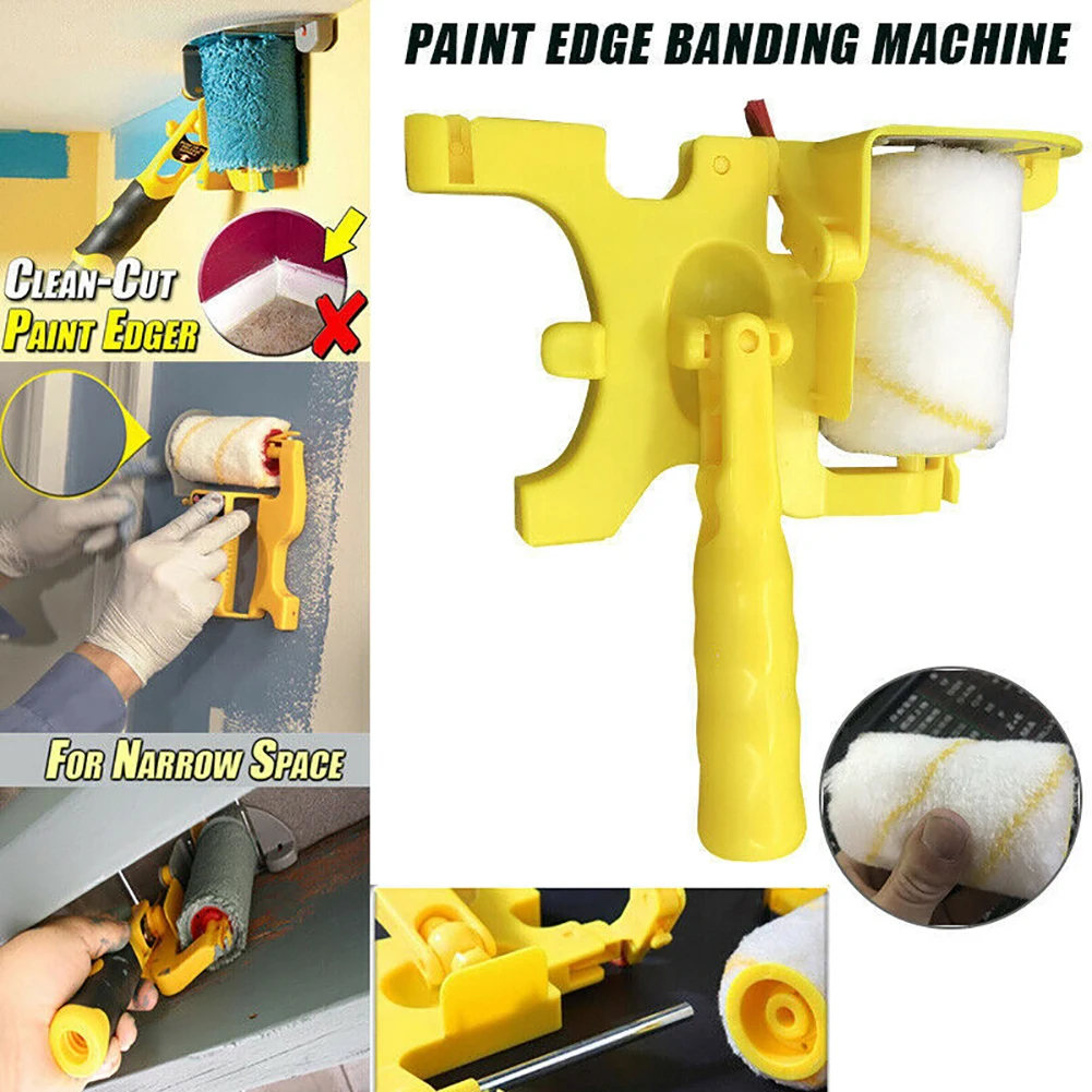 

Paint Edger Roller Brush Paint Edge Banding Machine Tool Portable for Home Room Wall Ceilings Replacable Brush For Narrow Space