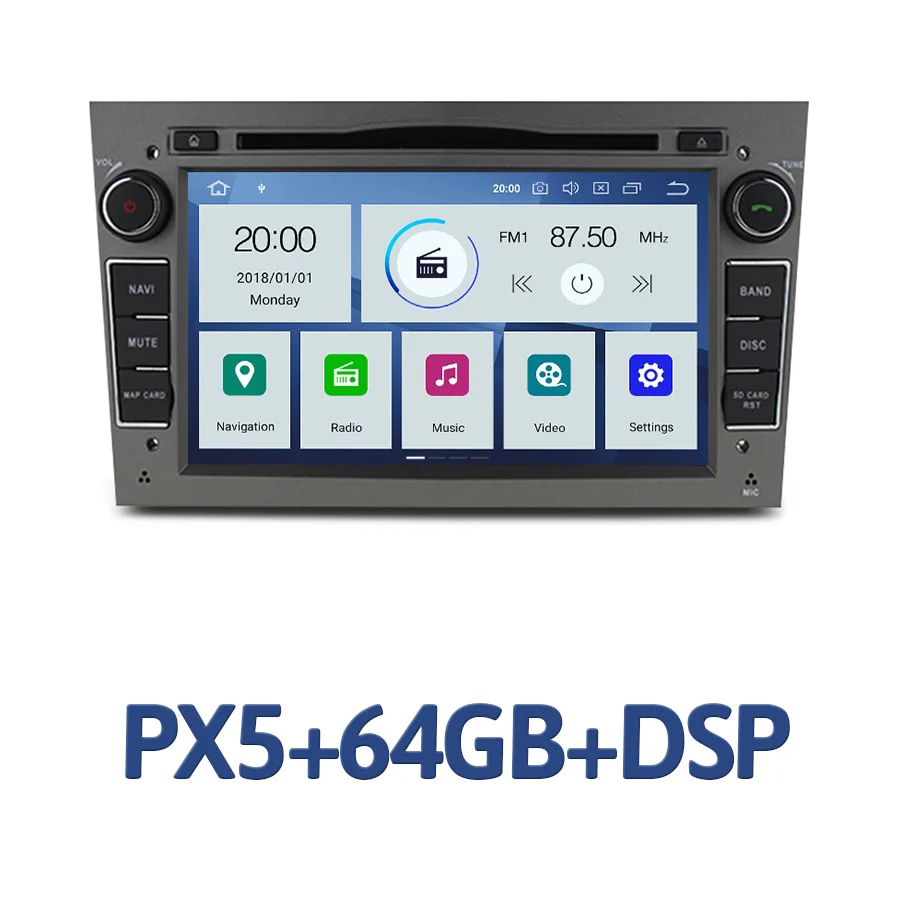 PX5 Gray 64G DSP PX6 Android 9,0 6 ядерный 4 Гб ОЗУ 64 Гб ПЗУ автомобильный dvd-плеер радио для Opel Zafira Vectra Antara Astra H G Combo Corsa Meriva Vivaro - Цвет: PX5 Gray 64G DSP