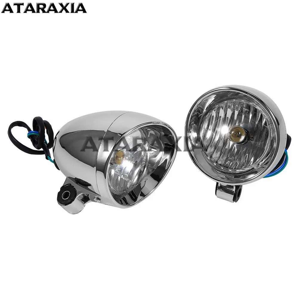 Универсальные мотоциклетные фары противотуманные в стиле ретро 10 Вт 12 В для Harley