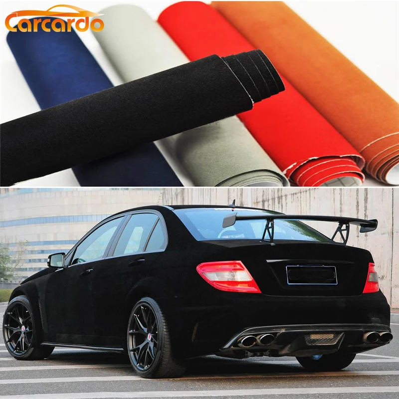 

Carcardo 1.35Mx0.5M velvet film Suede vinyl wrap film velvet sicker Suede film car sticker with bubble free