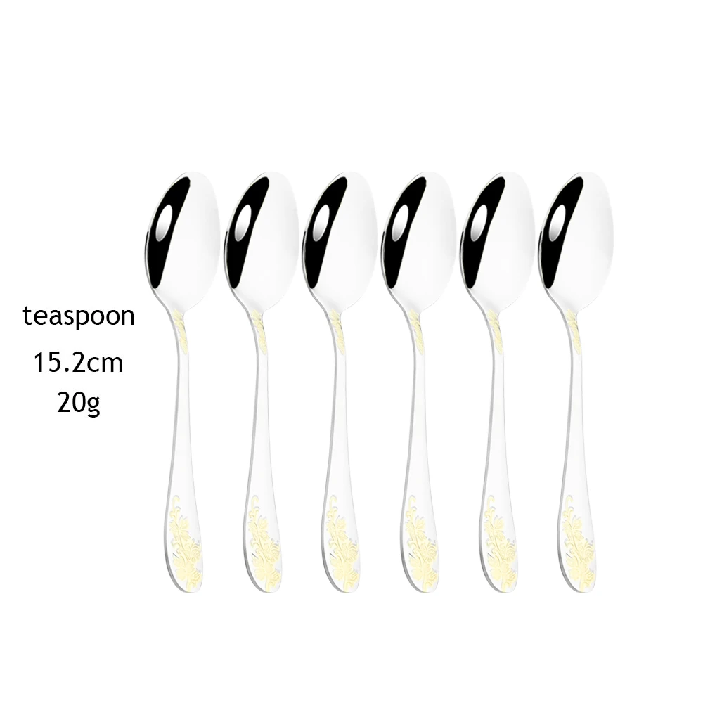 

Набор столовых приборов Drmfiy с цветочным рисунком из нержавеющей стали