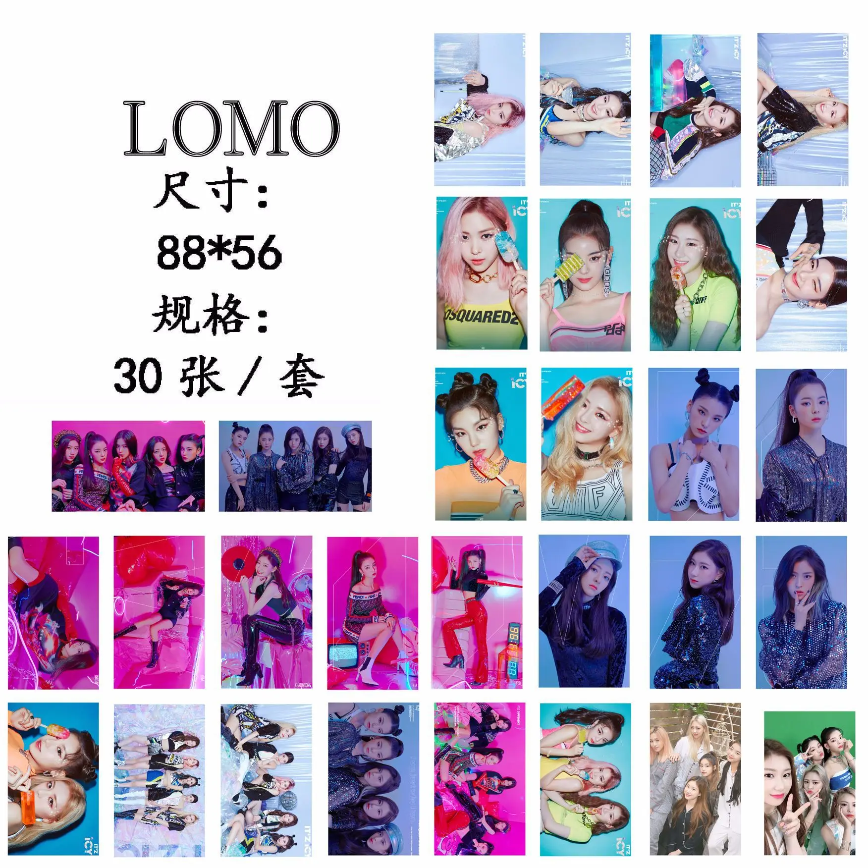 

[MYKPOP]ITZY LOMO Card Gift Box Set 30pcs, KPOP Fans Collection SA19082701