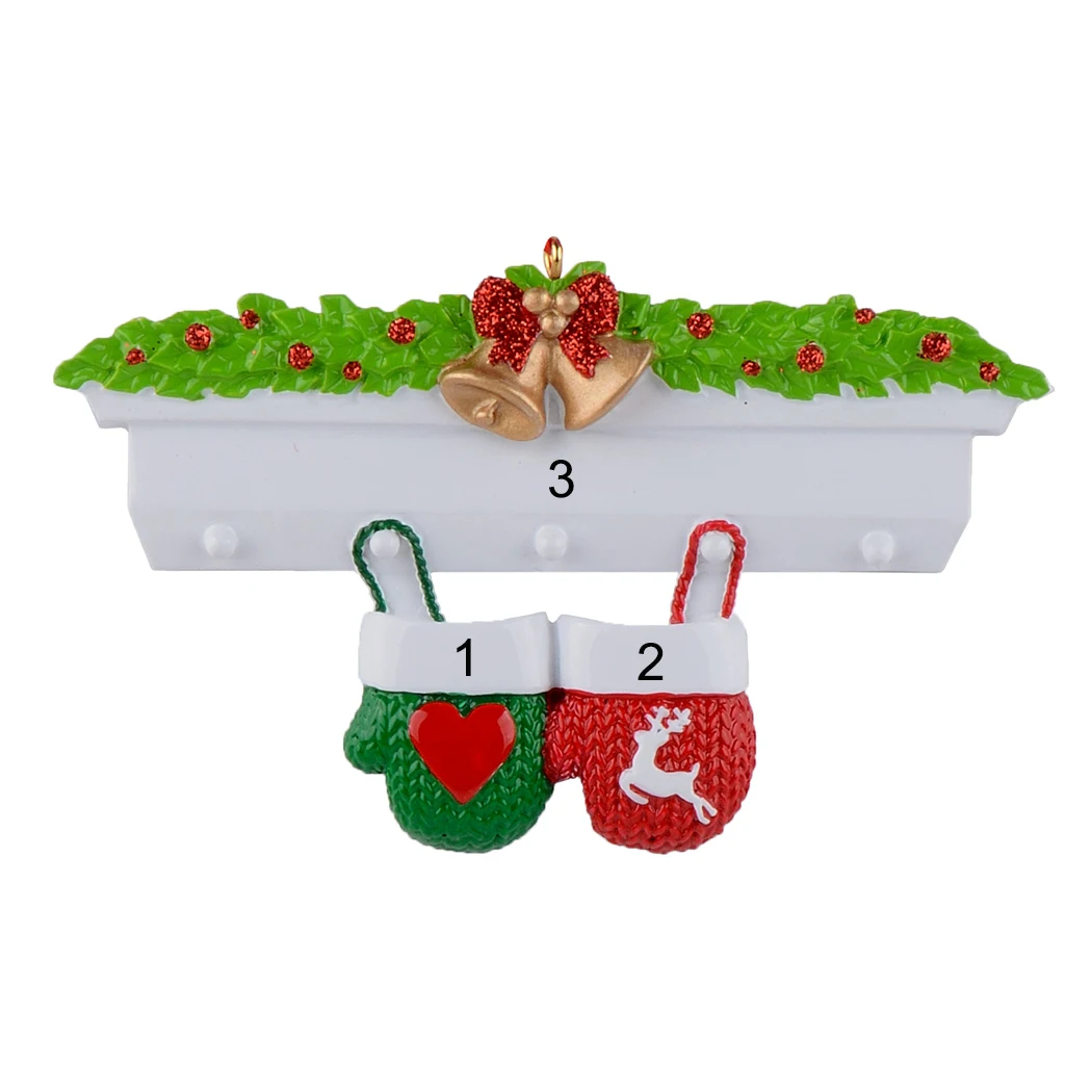 Семейство женских из 4 полирезиновых рождественских персонализированных