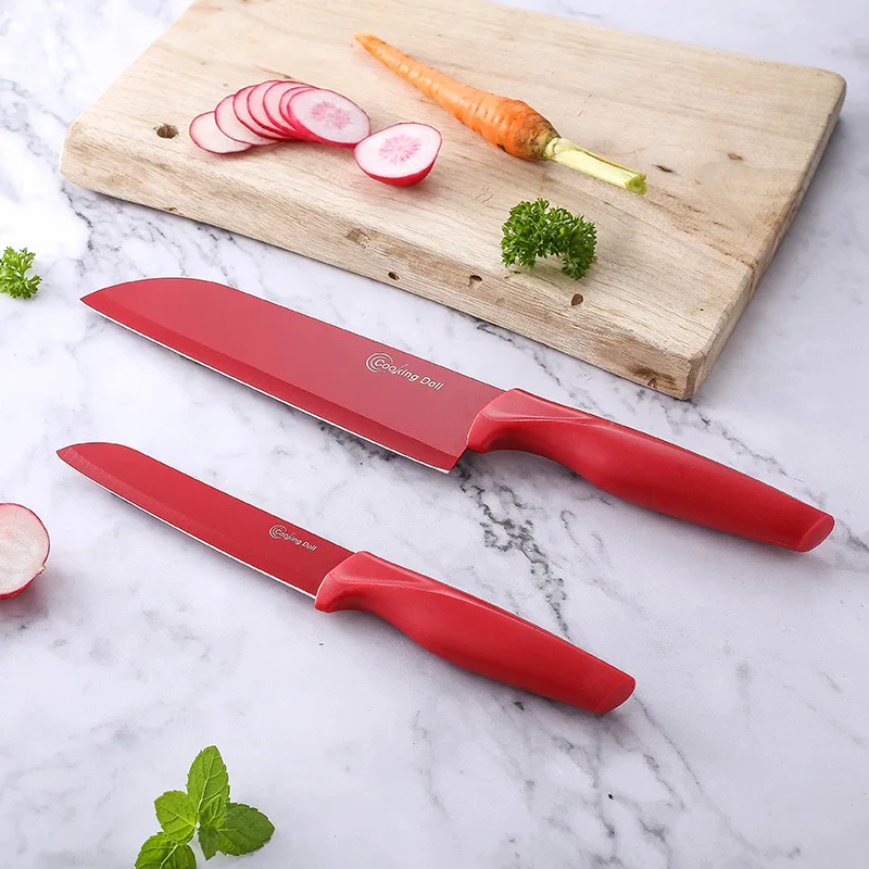 Набор ножей CHUN Pretty из нержавеющей стали набор кухонных розово-красного цвета