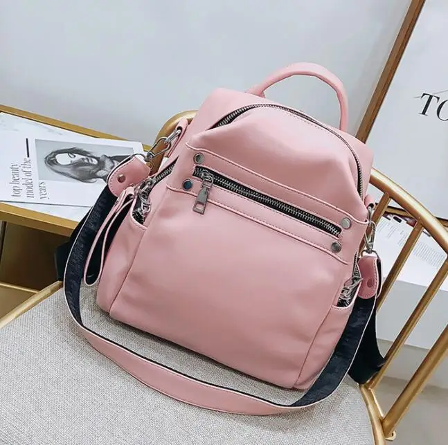 Khamezoa 2021 girl new female bag contracted fashion wind restoring ancient ways women's backpack pure color new bags