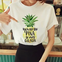 women tshirts 2021 summer fruit pineapple fun harajuku ladies tees o neck short sleeve streetwear cartoon fashion tshirt femme