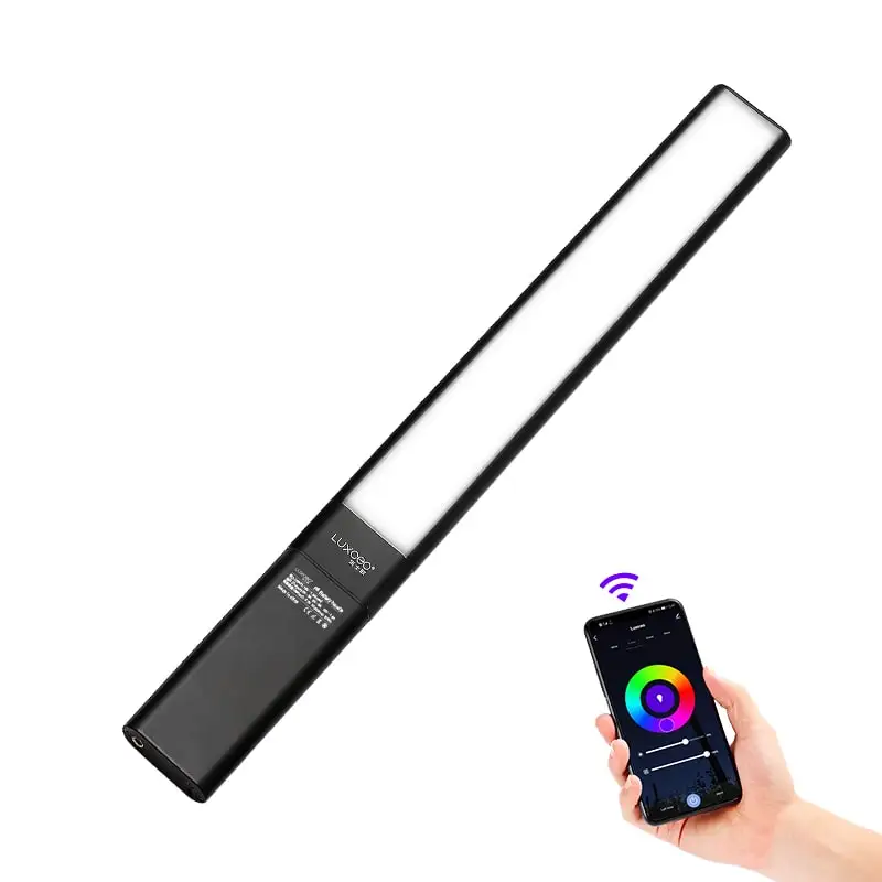 Led Video Light Bar RGB APP Control Photography Lighting Studio Handheld Ice Light,36000 Colors, 12 Light Effect, 2500-6500K NEW