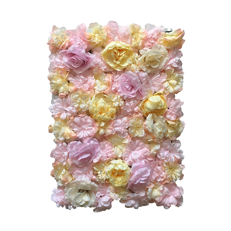 18 40x60 см Цветочная настенная панель шелковые искусственные цветы розы свадебные цветочные украшения цветок стены для свадебного фона украшения - Цвет: 18