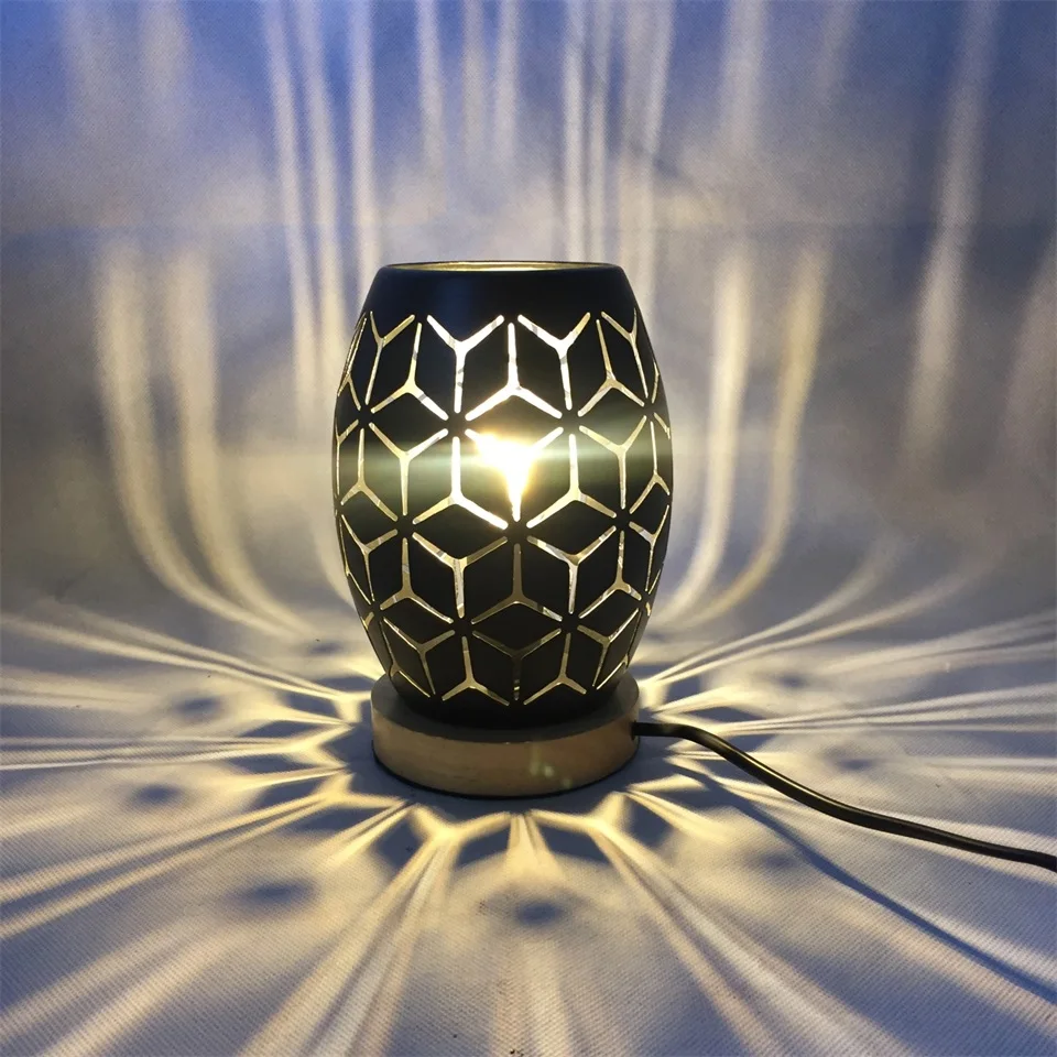 Маленькие черные железные настольные лампы OYGROUP для спальни гостиной E14/E27