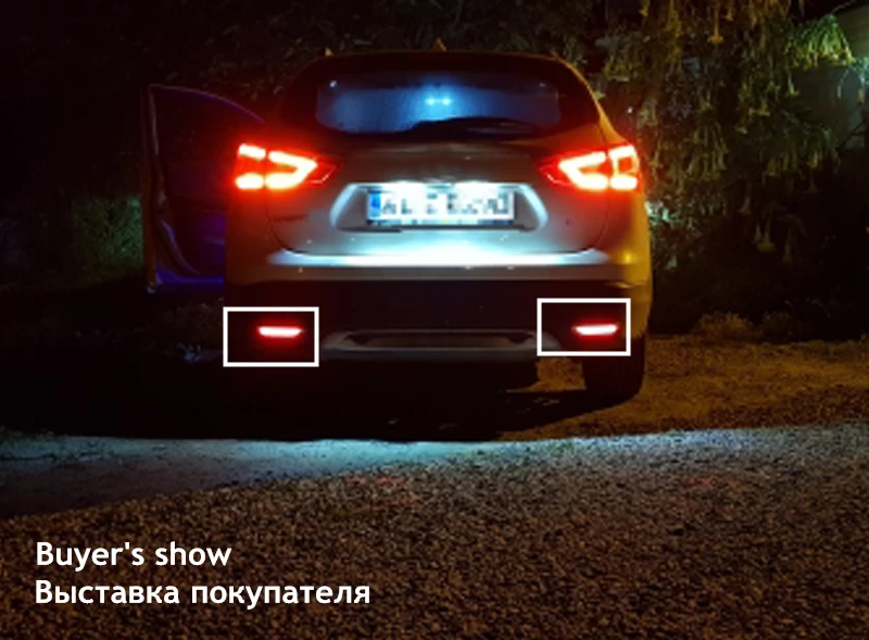 MZORANGE для Nissan Leaf Pathfinder Rogue X-Trail x trail JX35 QX56 Qashqai-светодиодный задний бампер отражатели лампы