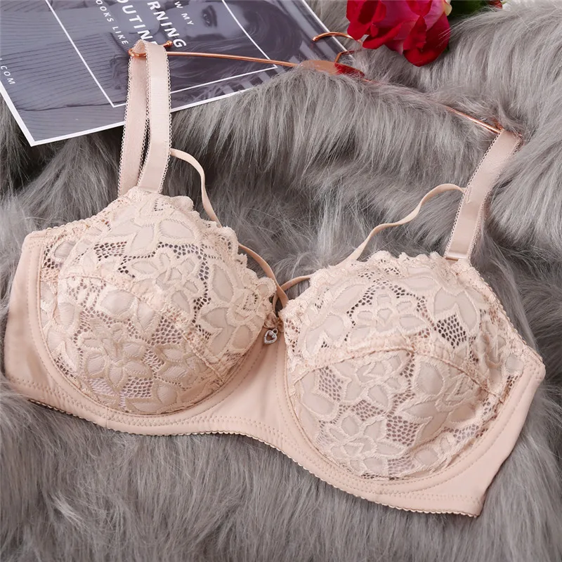 Кружевные бюстгальтеры больших размеров для женщин C D E Cup сексуальный
