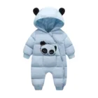 Зимний Детский комбинезон с мультипликационным принтом панды, 2021