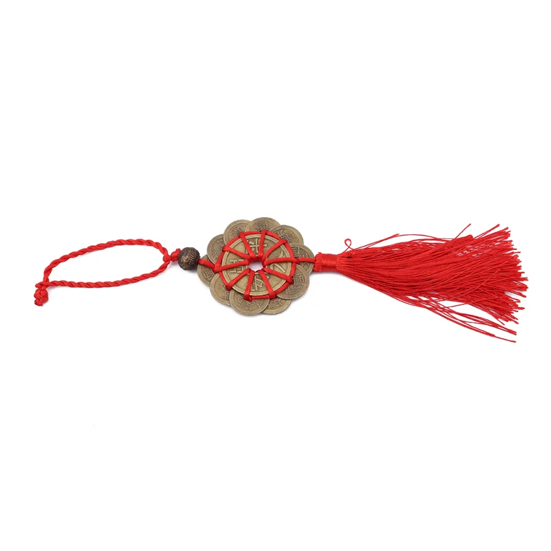 Ручная вязка китайский узел удачи старинные монеты защитные фигурки процветания