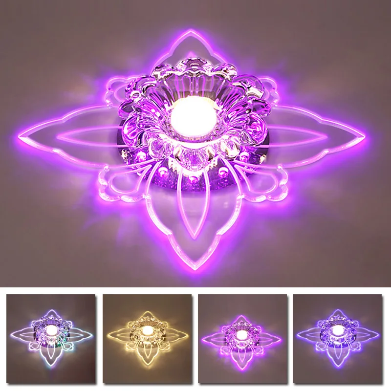 Красивый светильник для дома потолочный кристалл коридора крыльца балкона