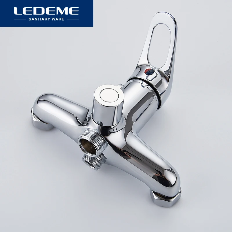 LEDEME Смеситель для ванны с длинным изливом 300мм. латунь Цвет: хром L2213|Смесители