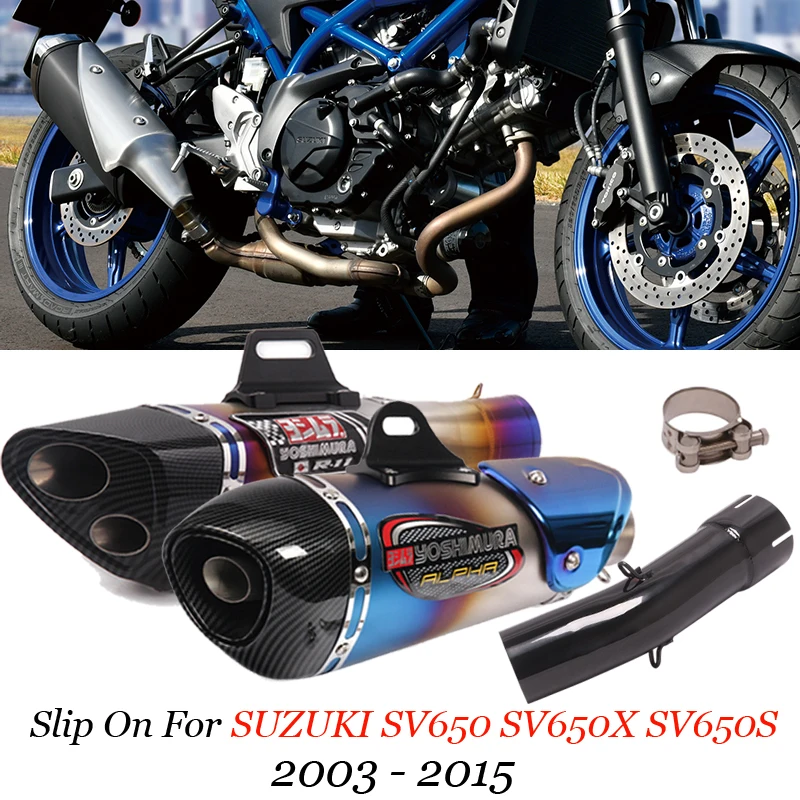 

Slip On Motorcycle Exhaust System Muffler Modified Escape 51mm DB Killer Mivv Middle Link Pipe For SUZUKI SV650 SV 650 2003-2015