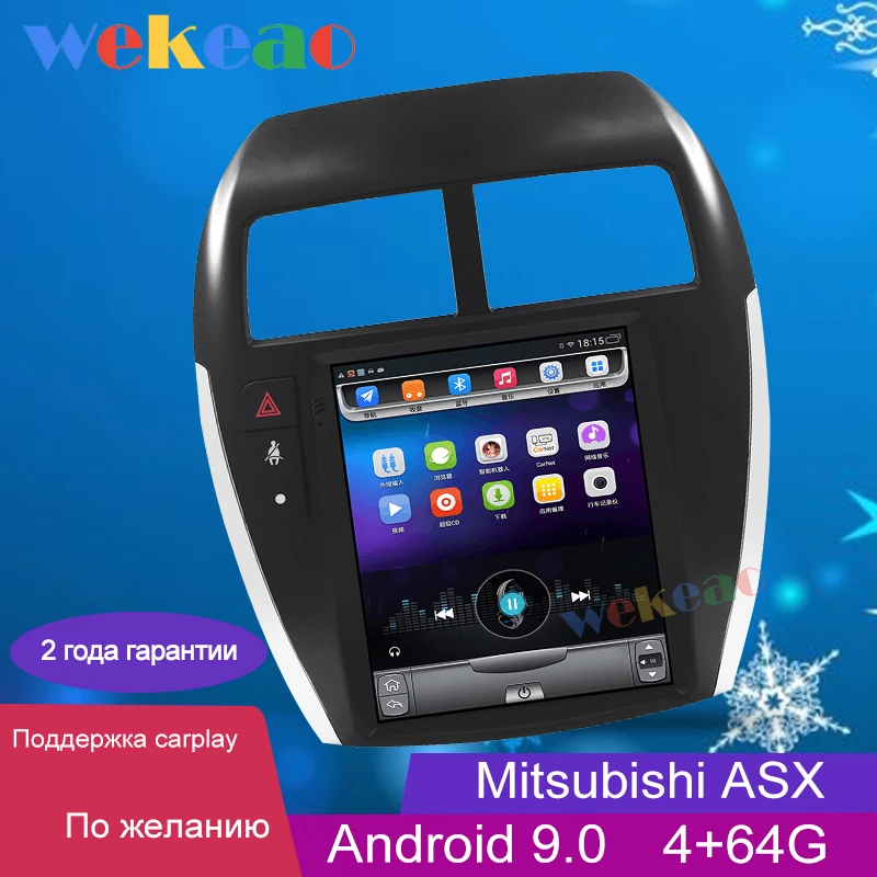 

Wekeao Vertical Screen Tesla Style 10.4'' 1 Din Android 9.0 Car DVD Player For Mitsubishi ASX Auto GPS Navigation 4G 2010-2014