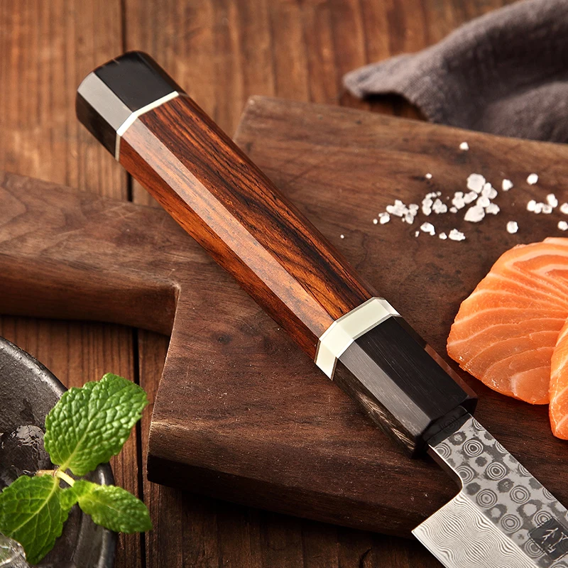 

XINZUO 270mm Japanese Sushi Knife 110 Layers Damascus Steel Sakimaru Sashmi Knife Salmon Raw Fish Slicing Filleting Knives Tool