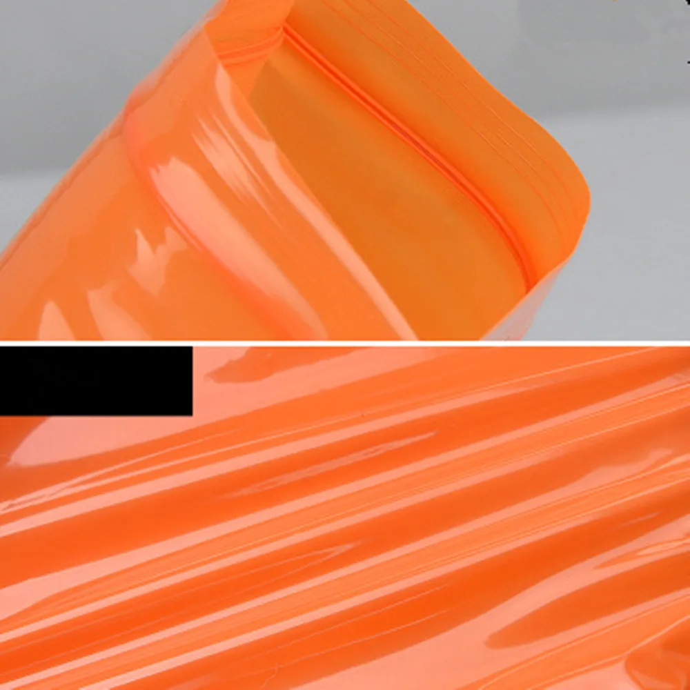 100 шт. оранжевые пластиковые пакеты на молнии самозакрывающиеся повторно