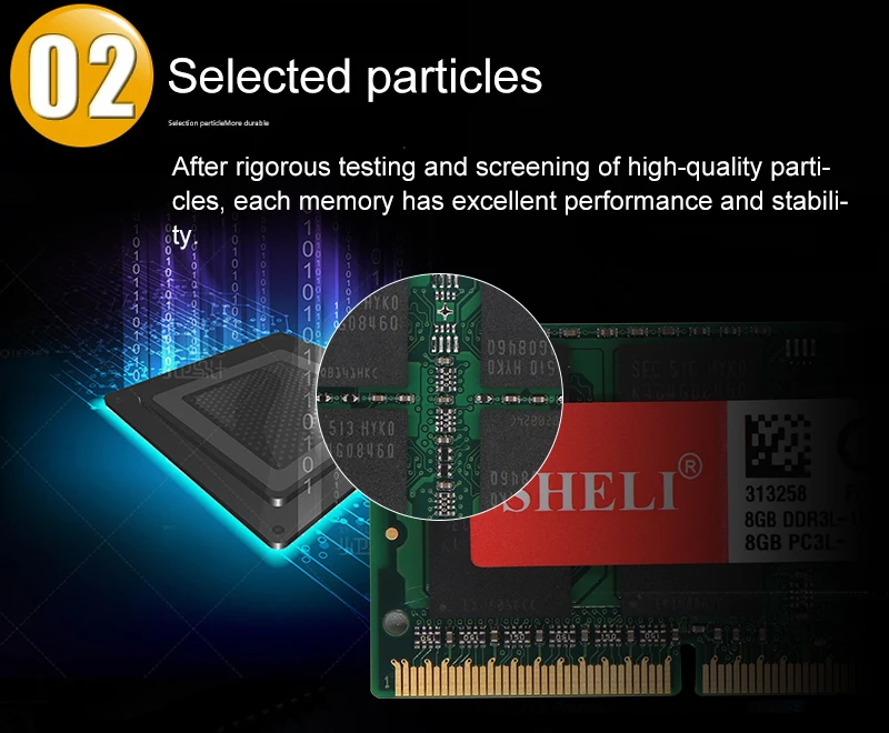 SHELI новые тетради памяти 8 Гб 2RX8 PC3L-12800S DDR3L 1600 МГц SO-DIMM 204pin CL11 памяти ноутбука