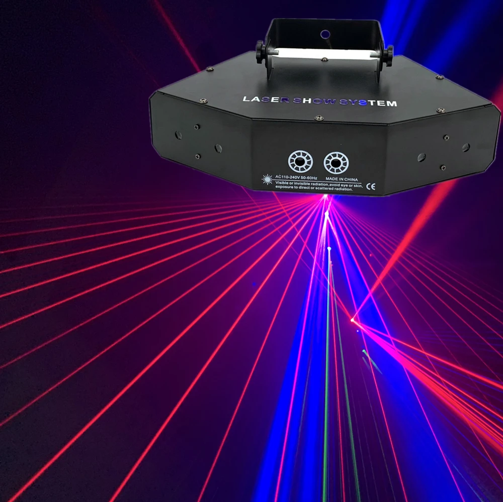 

RGB Laser image Lines Beam Scans DMX DJ Dance Bar Coffee Xmas Home Party Disco Effect Lighting Light System Show