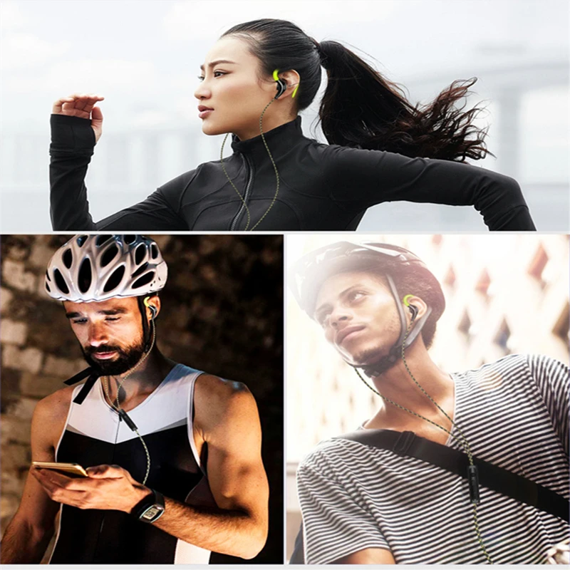 Проводные наушники водонепроницаемые спортивные с крючком басами проводные