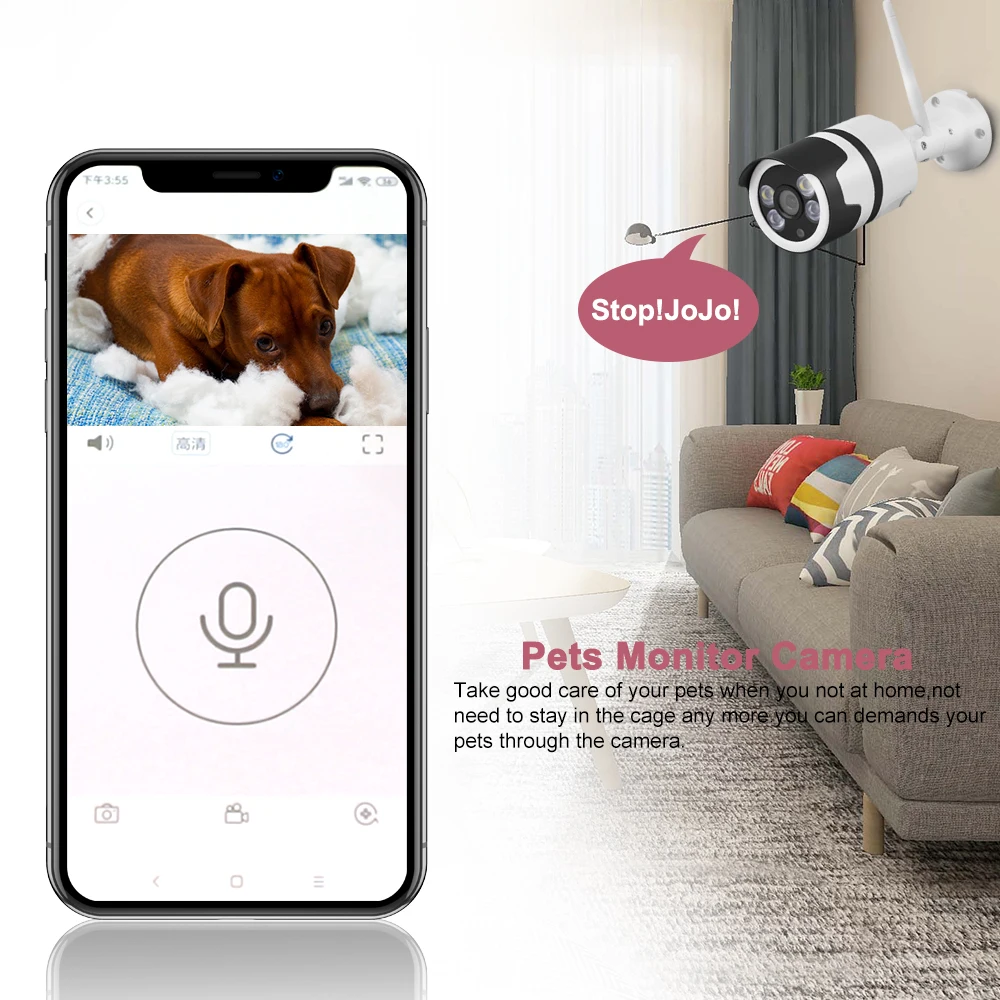 Ip-камера Wifi 1080 P/720 P Беспроводная Проводная HD Водонепроницаемая WiFi ip-камера наблюдения наружная камера безопасности ночное видение