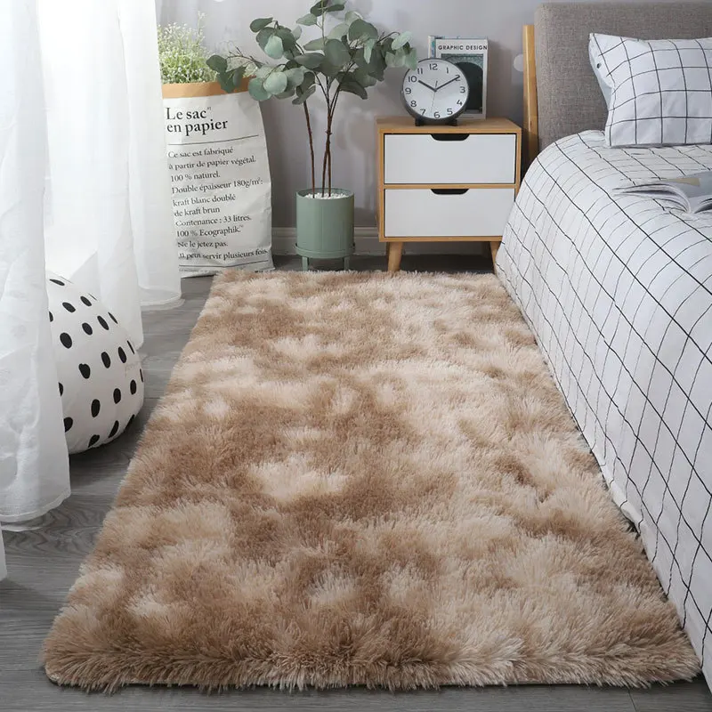 

Tie-dye Gradient Plush Carpet Living Room Study Children's Room Bedroom Decoration Luxurious Soft Fluffy Carpet Room Decoration