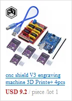 Cnc щит v3 гравировальный станок/3d принтер/+ 4 шт A4988 Плата расширения драйвера для Arduino