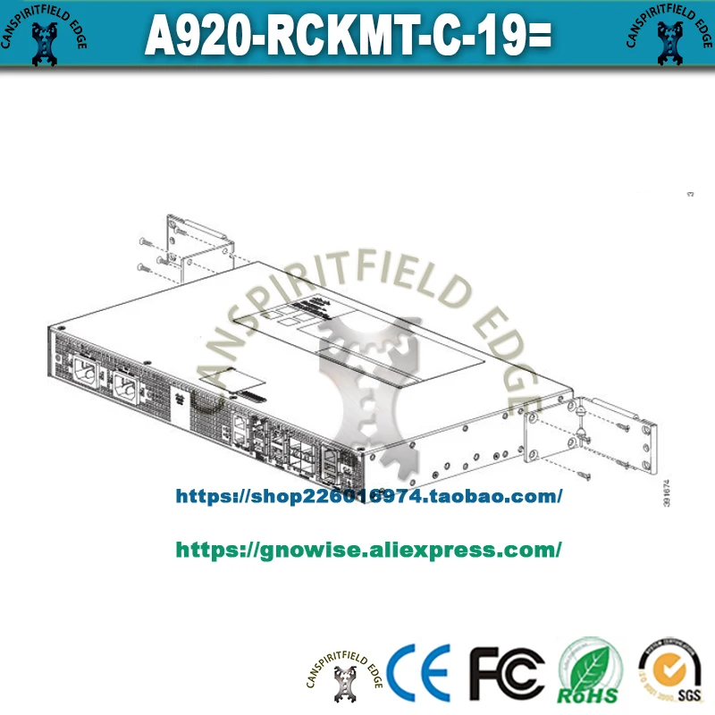 

NEW 19" Rack Mount Kit A920-RCKMT-C-19= Brackets Lifetime Wrty! for Cisco ASR-920-4SZ-A and ASR-920-4SZ-D