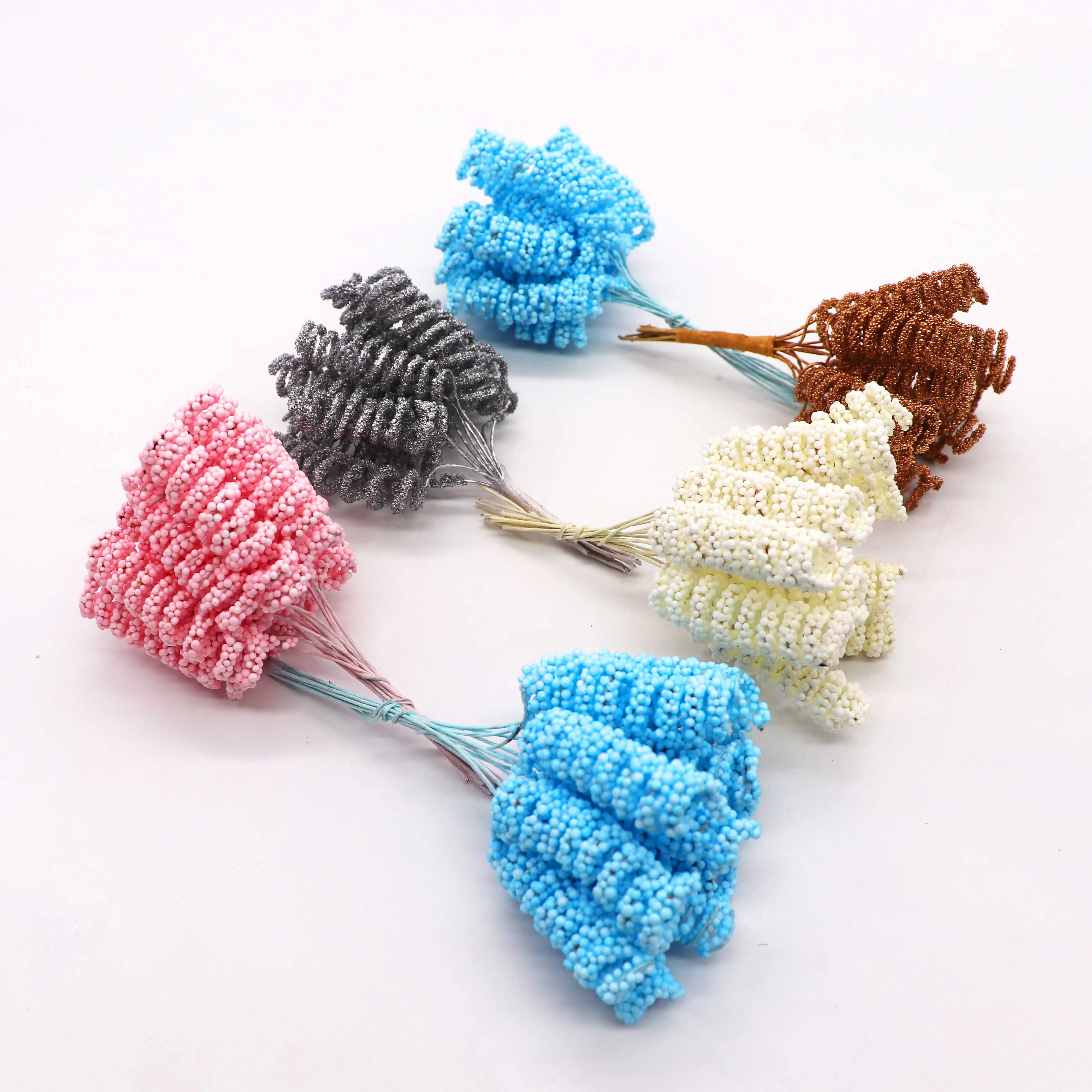 Искусственные цветы 12 шт./лот с тычинками из пены букет для свадьбы украшение