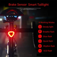 jletoli smart bicycle rear light brake sensing waterproof usb charge cycling taillight rechargeable bike light mtb light