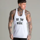 Бодибилдинг Стрингер майка для мужчин хлопок Y Back тренажерный зал майка для фитнеса Мужская одежда тяжелая атлетика жилет без рукавов рубашка