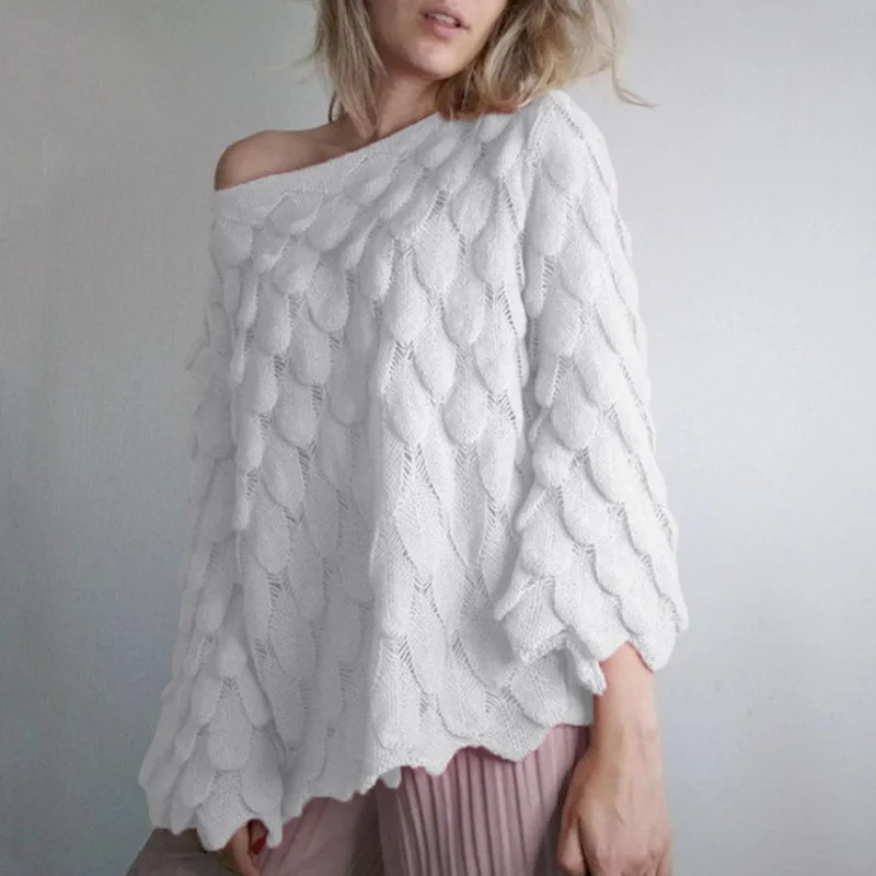 Misswim Casual off shoulder sweater women 2019 Autumn winter oversized female Jumpers Ladies Fashion pullover streetwear | Женская