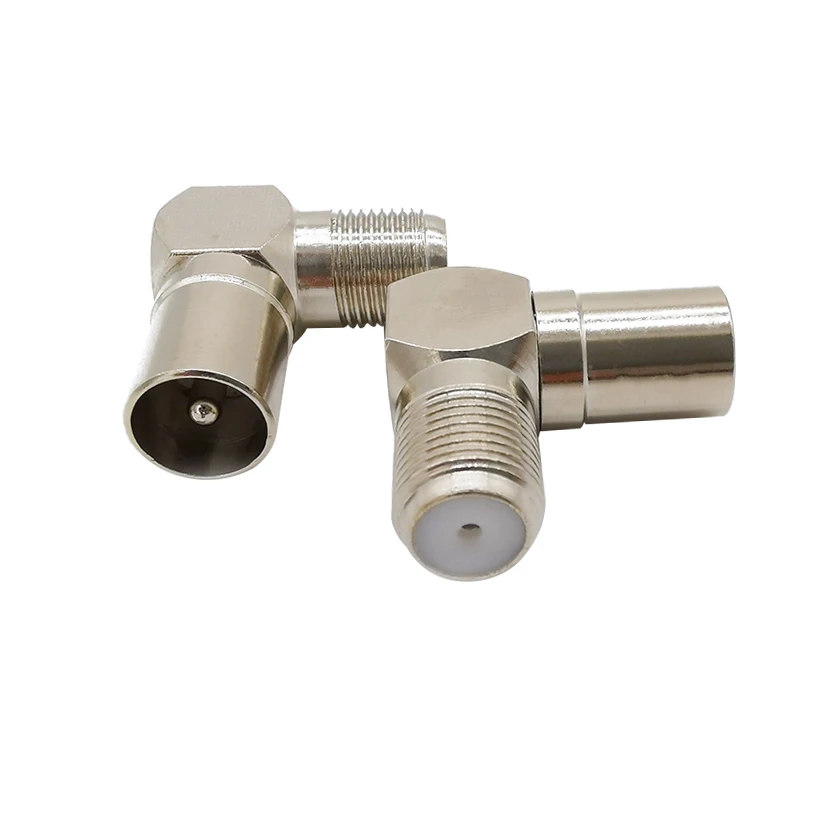 1 шт. коннектор для ТВ антенны правый угол штекер к F гнезду гнездо 90 градусов Тип