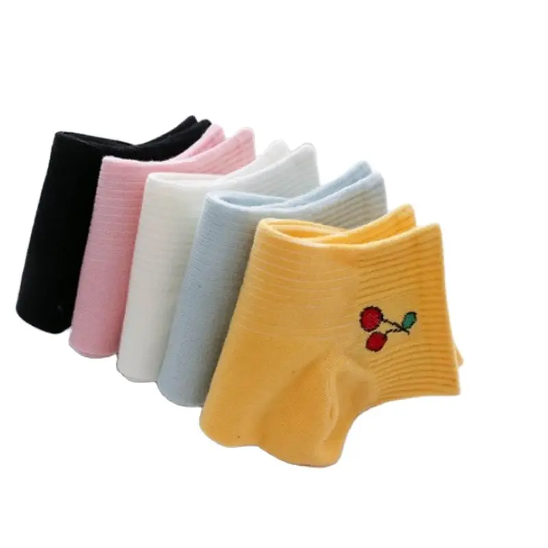 Женские осенние хлопковые высококачественные носки с принтом фруктов 1 пара