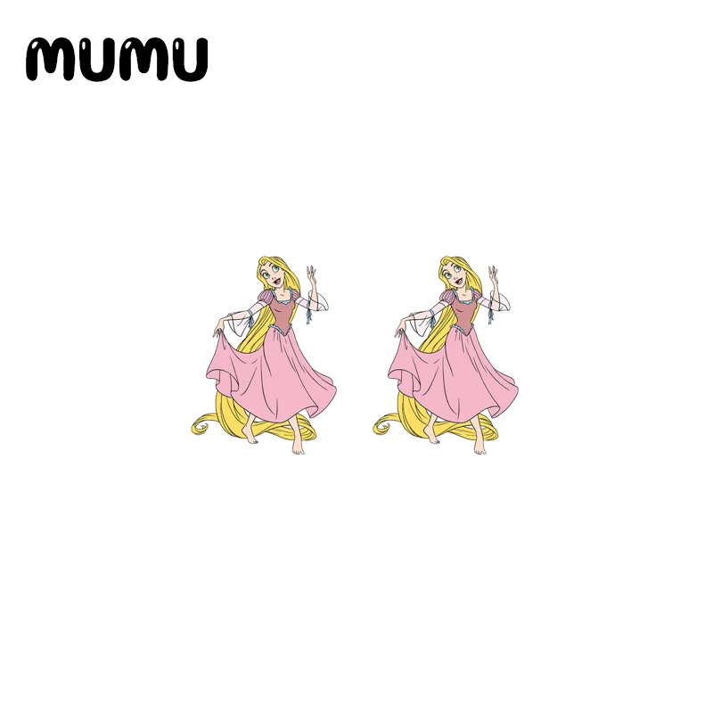 2021 New Princess Rapunzel Stud Earring Cartoon Epoxy Jewelry Resin Acrylic Earrings Handmade Gifts Girl | Украшения и аксессуары
