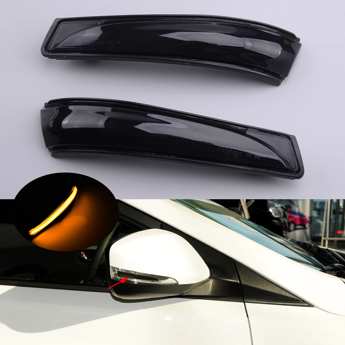 

1Pair Dynamic Side Rearview Mirror Turn Signal Light LED Fit For Hyundai Elantra Avante MK5 MD UD Veloster i30 GD 2011-2014 2015