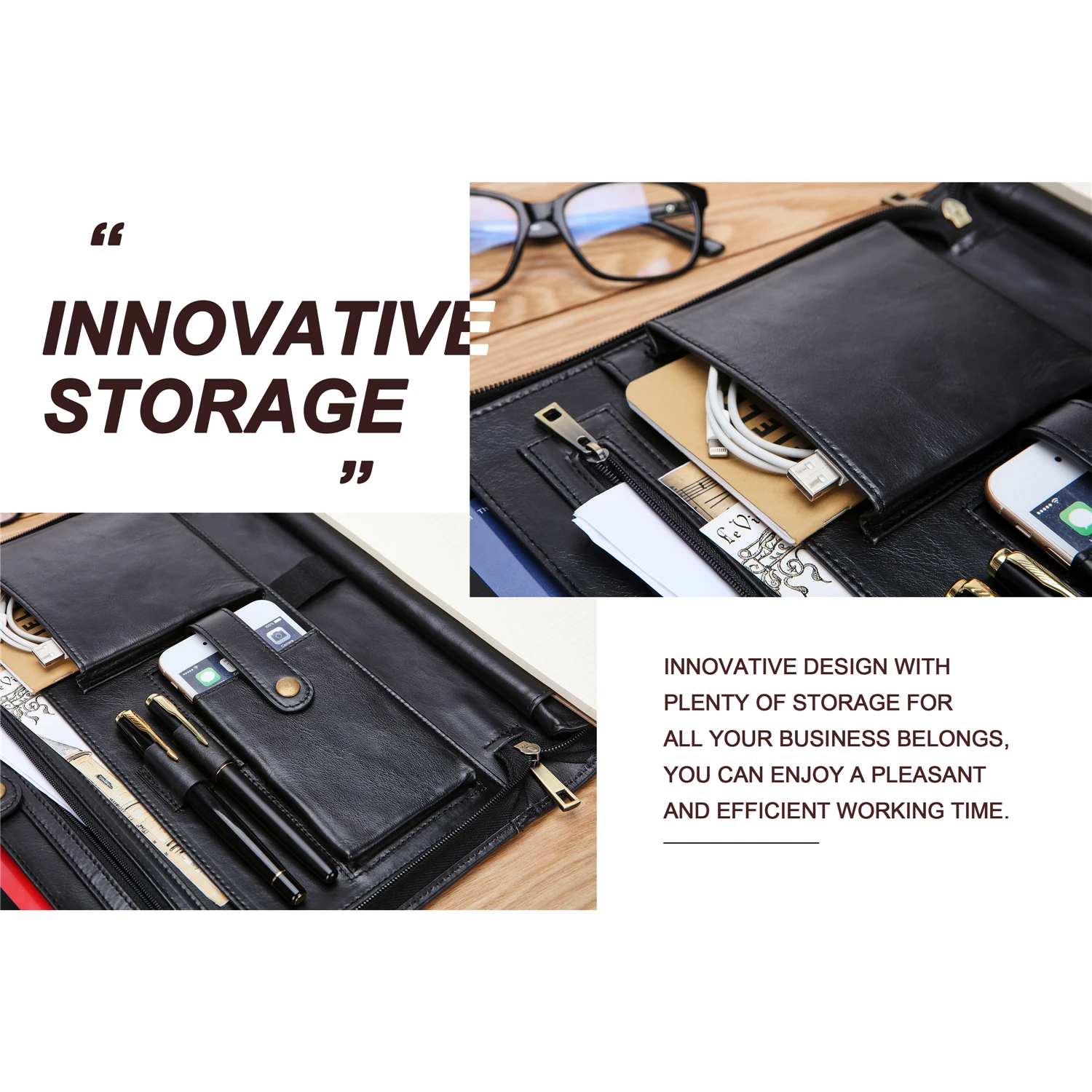 Органайзер папка для документов a4 из восковой тканью кожи ручной работы